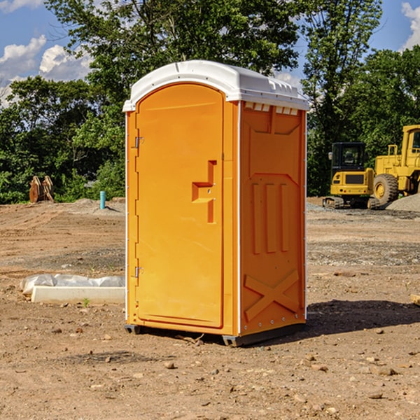 how often are the portable restrooms cleaned and serviced during a rental period in Virginville